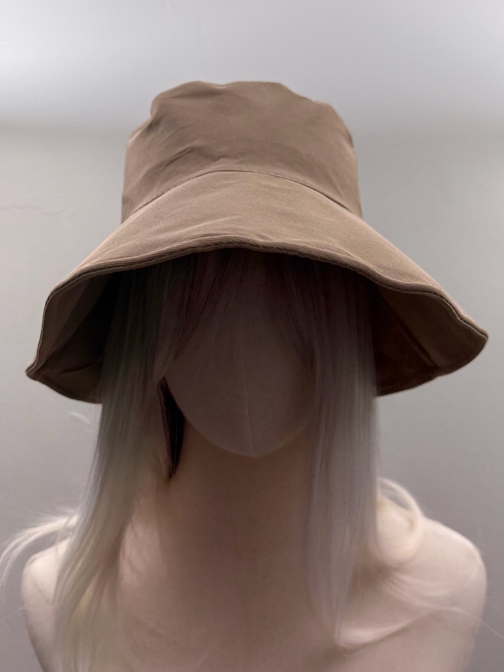 Women’s Beige Wide Brim Bucket Hat Bow Foldable Sun Hat UV Beach Travel Cap